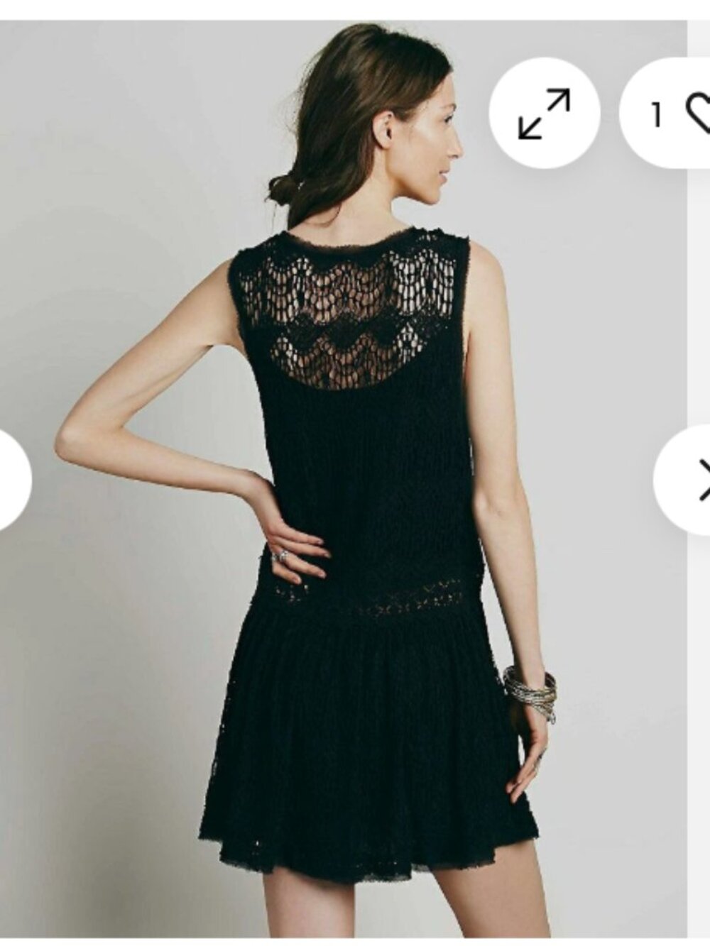 Free People First Bloom Sleeveless Lace Crochet Dress Size XS - Picture 3 of 10